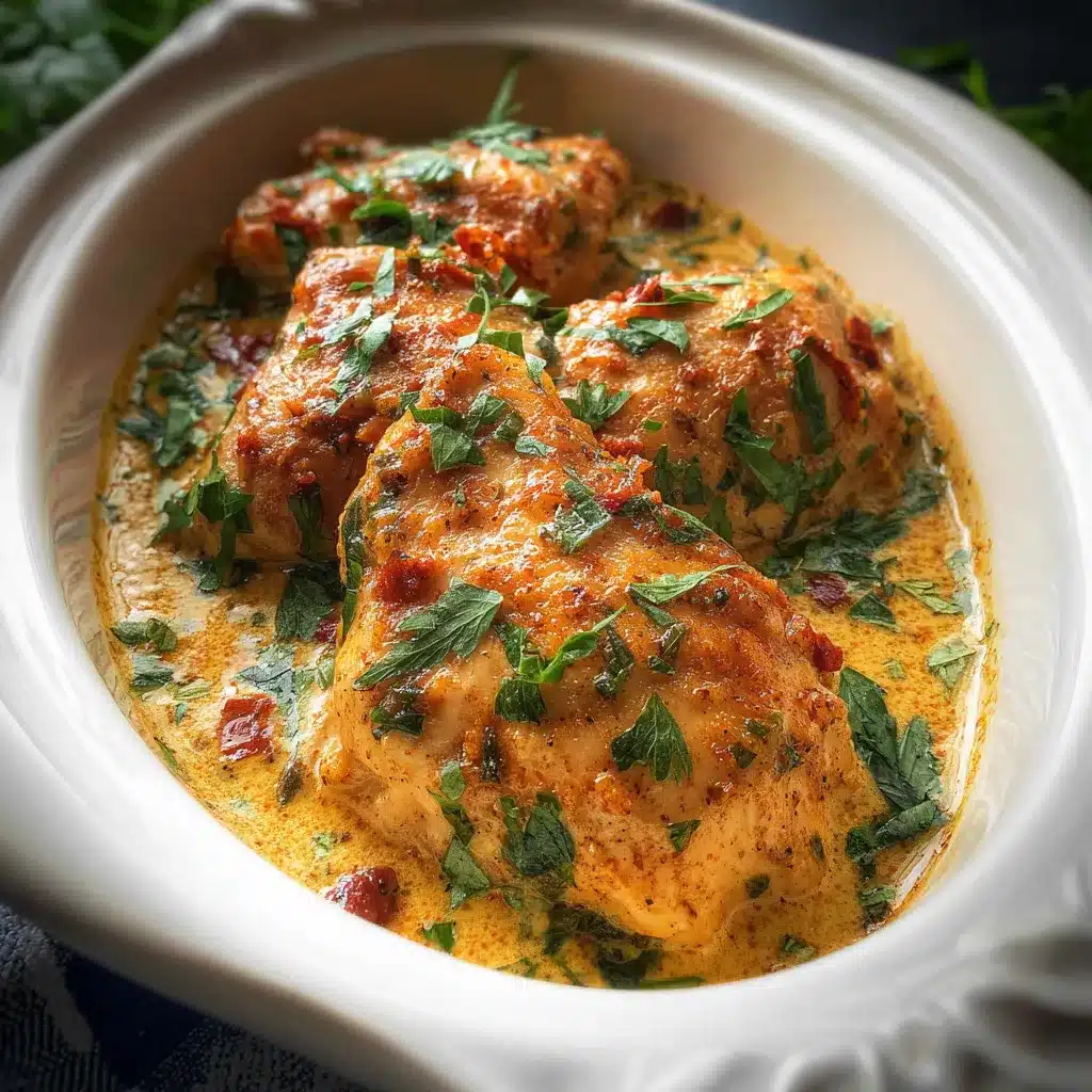 Easy Slow Cooker Tuscan Chicken