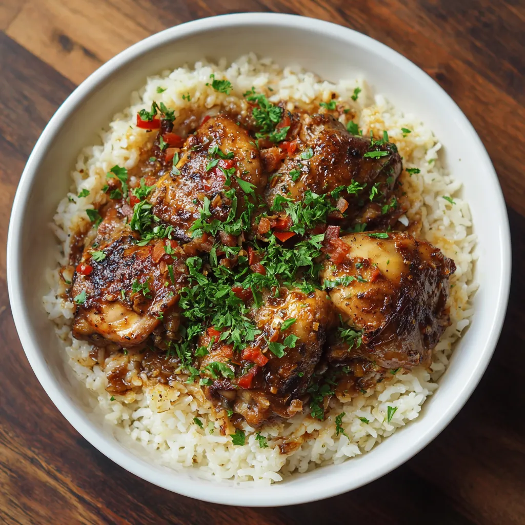 Beer Braised Chicken and Rice