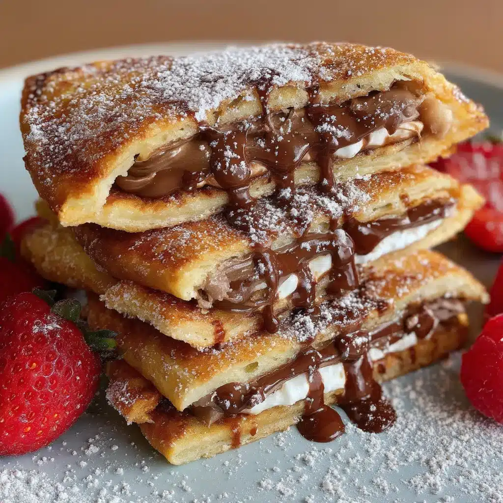 Fried Nutella Pancake Sandwiches