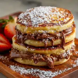 Fried Nutella Pancake Sandwiches