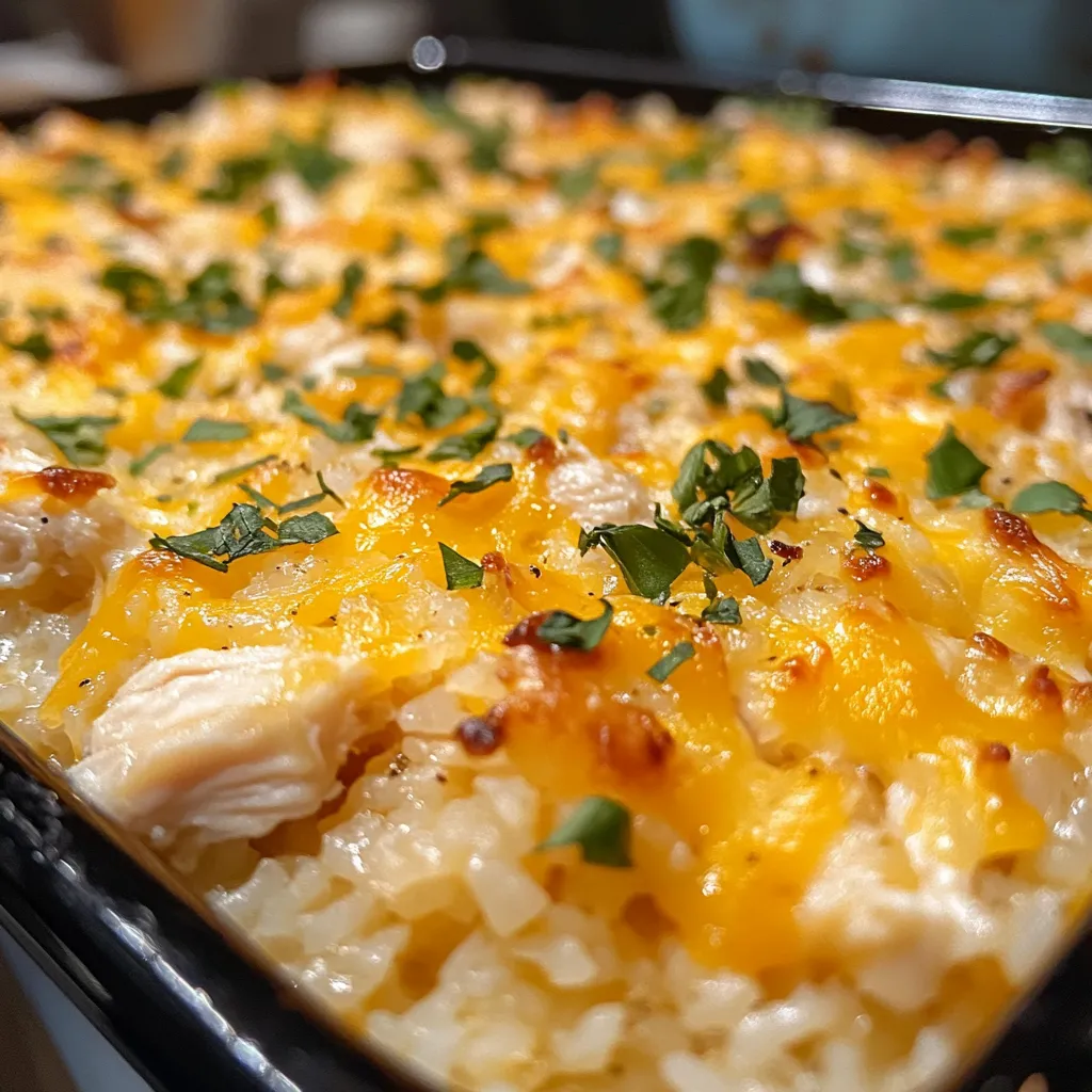 Chicken Cauliflower Rice Casserole