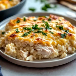 Chicken Cauliflower Rice Casserole