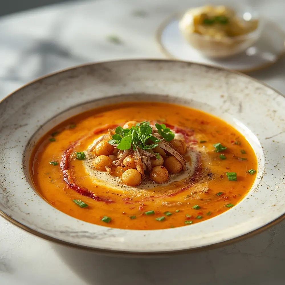 Vegan Garlic Chickpea Soup